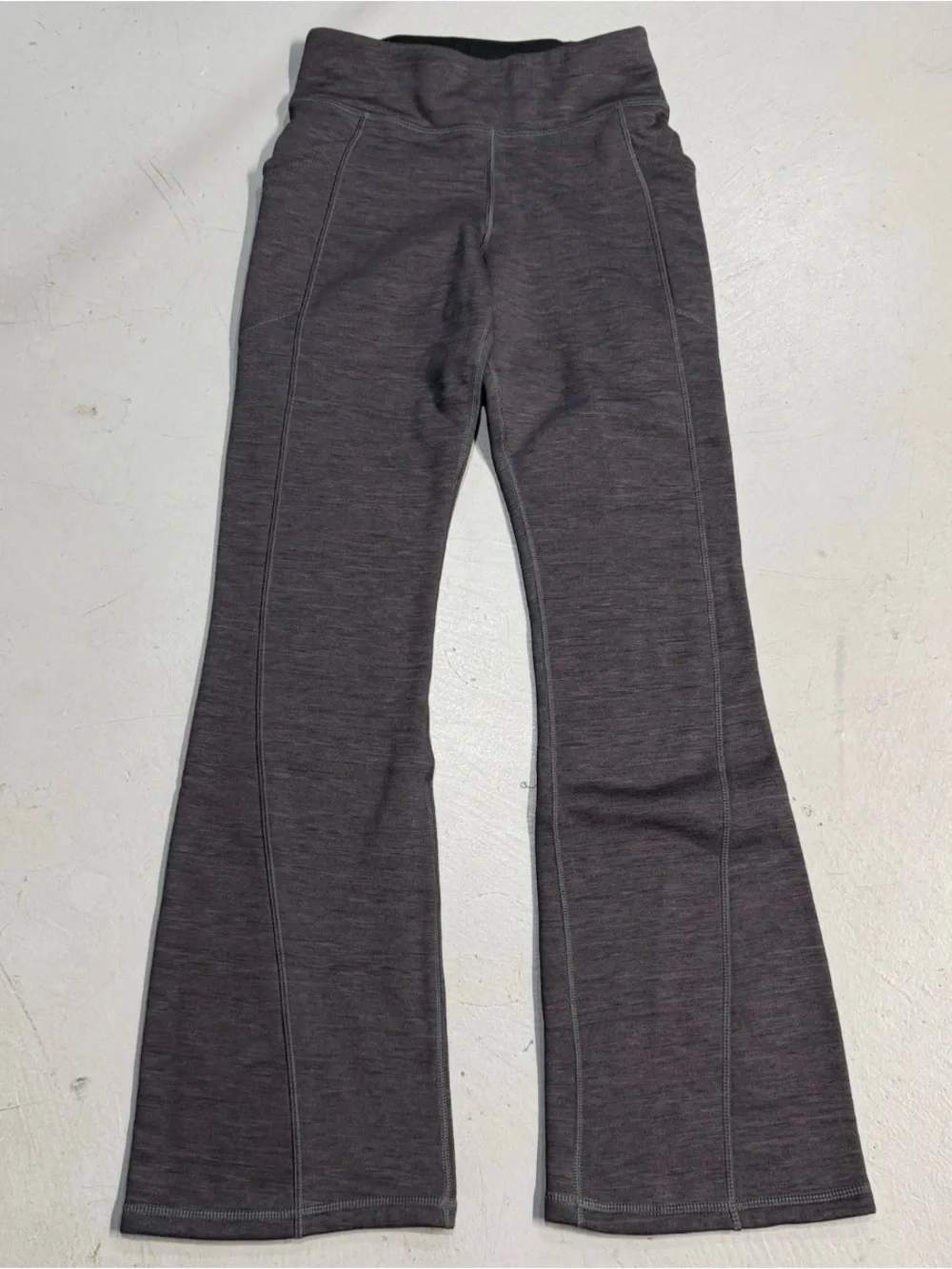 Title Nine Flared Pants Womens Size Small Grey Fleece Lined Comfort Gym